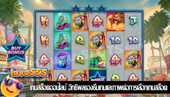 เกมสล็อตออนไลน์ อิทธิพลของธีมเกมและภาพต่อการเลือกเกมสล็อต